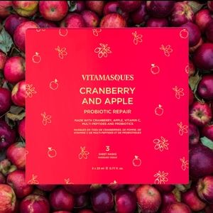 Vitamasques Cranberry and Apple Probiotic Repair Sheet Mask Set